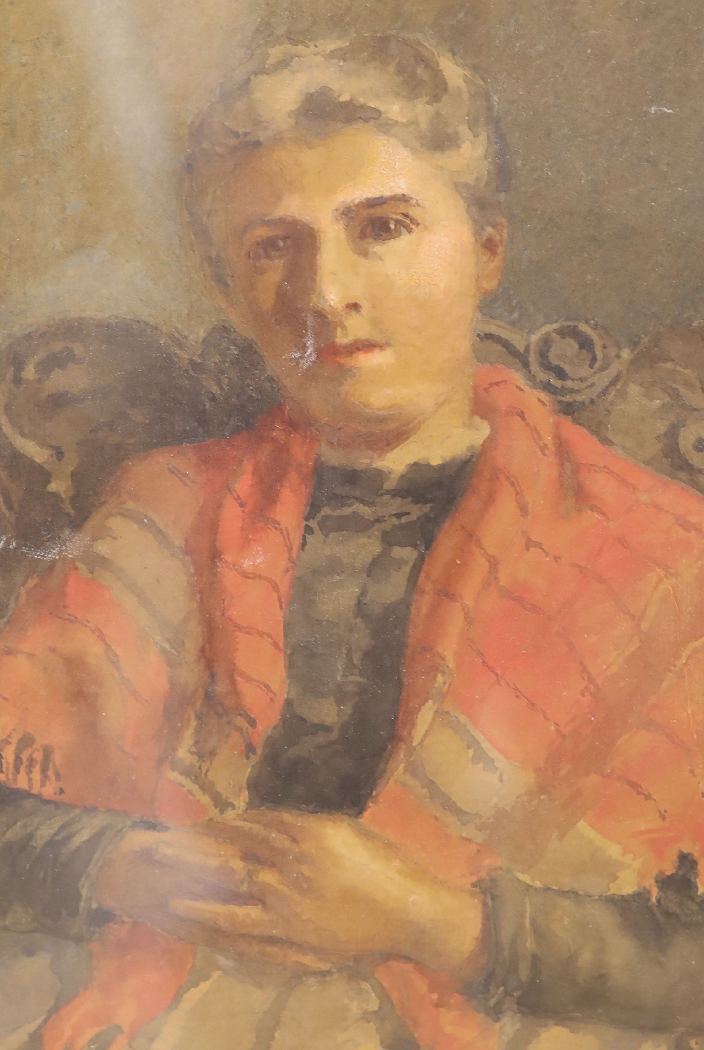 Attributed to Ambrose McEvoy (1878-1927), watercolour, Portrait of a seated lady, bears signature, 30 x 22cm